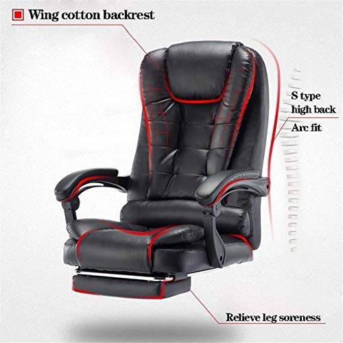 Desk Chair - PU Leather Brown High Back