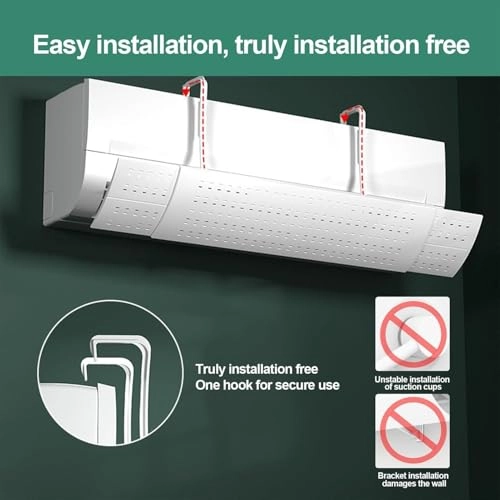 Air Conditioner Deflector - White Universal Adjustable Vent