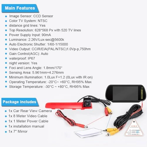 Reversing Camera - Night vision 628 x 586 pixels