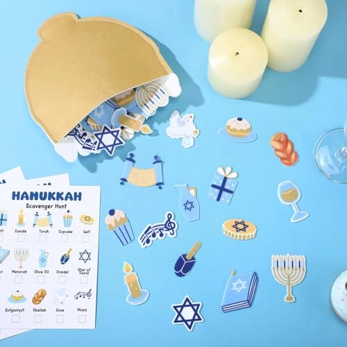Hanukkah Scavenger Hunt Game - English Kid 15 pcs