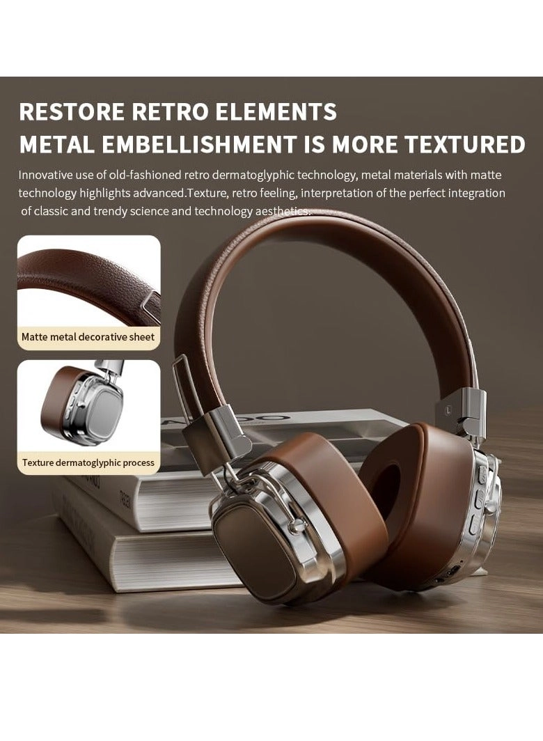 Retro Folding Style Wireless Bluetooth Subwoofer Headphones - Wireless Headset