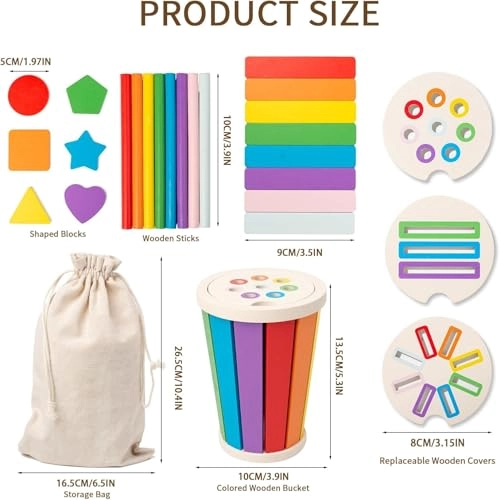 Wooden Beads Sequencing Toy Set - 2 - 12 months 21 piece(s)