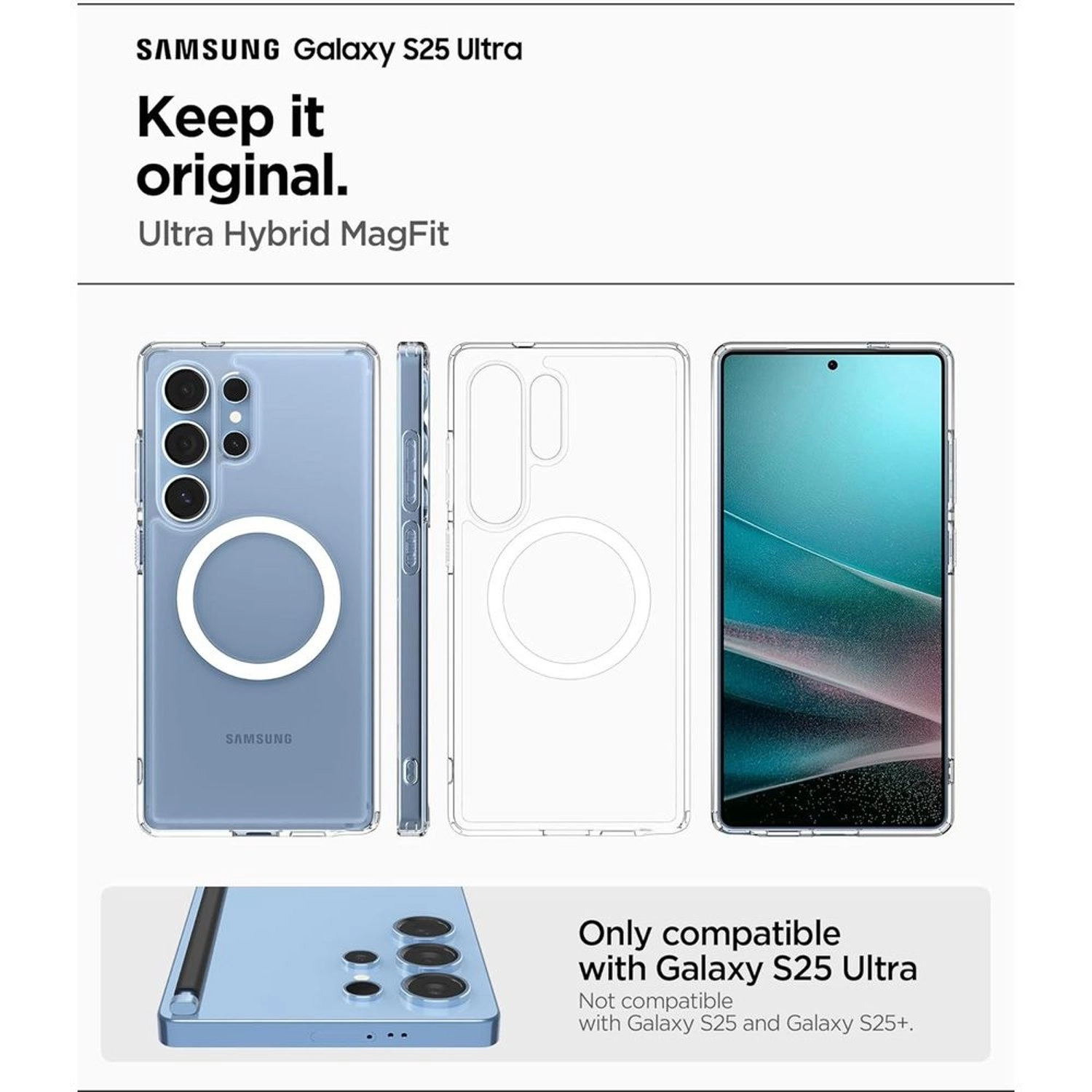 Ultra Hybrid MagFit Clear Case for Samsung Galaxy S25 Ultra
