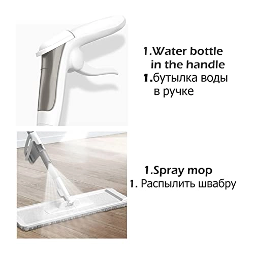 Handheld Steam Mop - White 4pcs Rag M