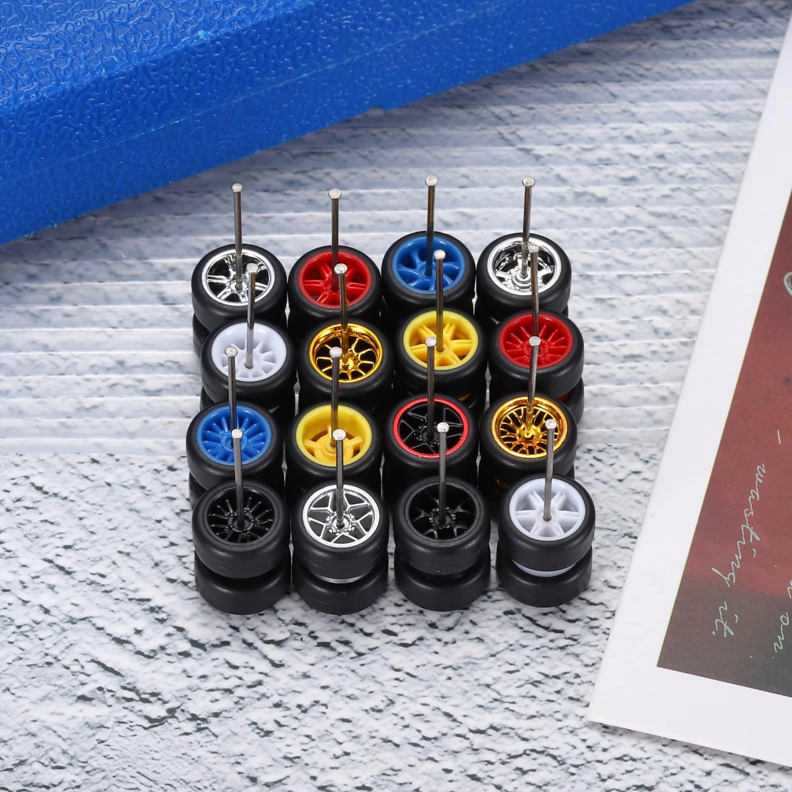 Wheels and Tires - 8 Set 1/64