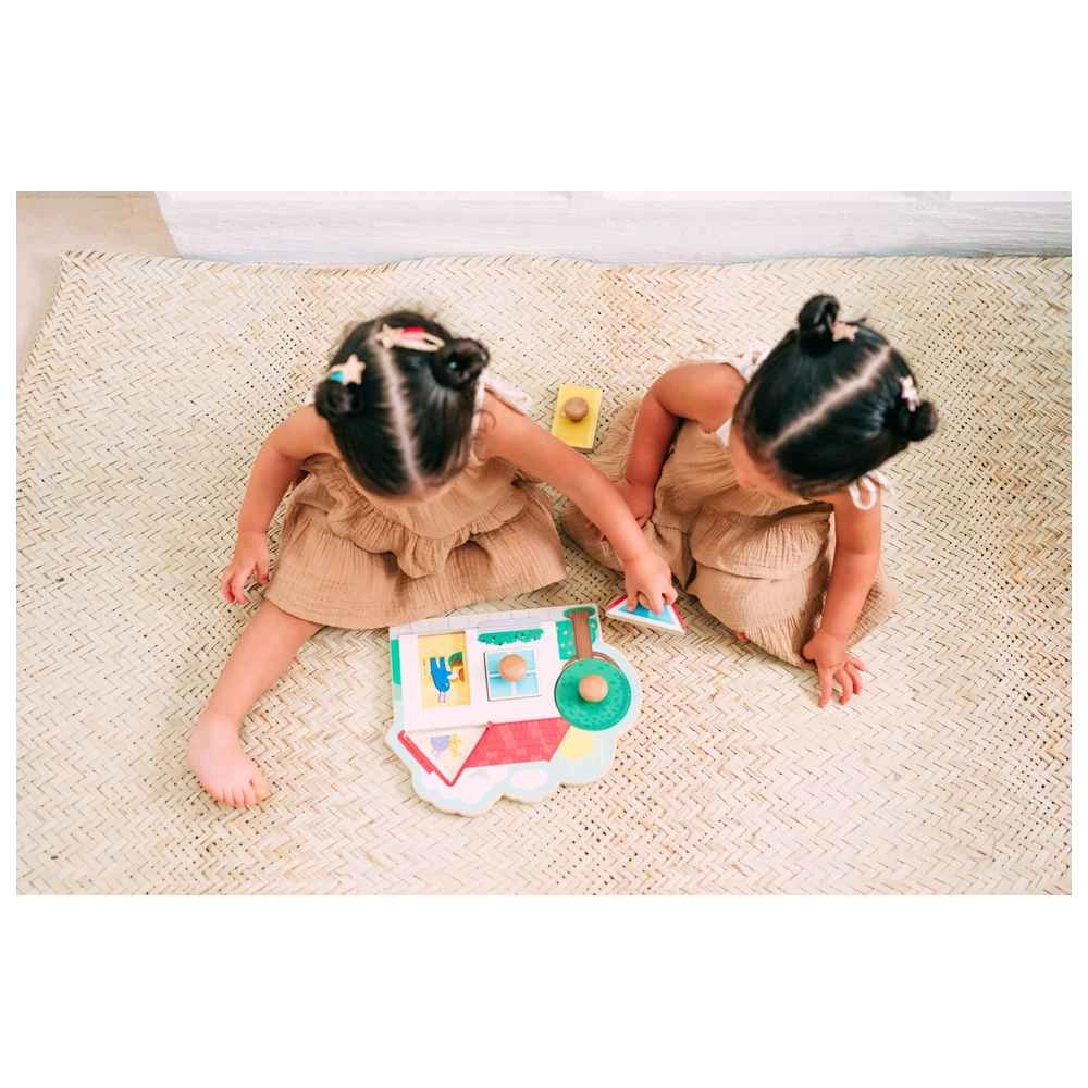 Wooden Arabic Shapes Puzzle - Suitable for 12 months & above 5 pieces