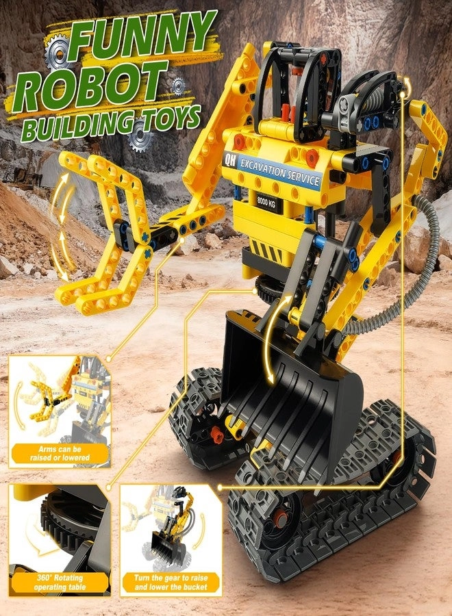 STEM Building Toy - 2 in 1 Excavator Robot