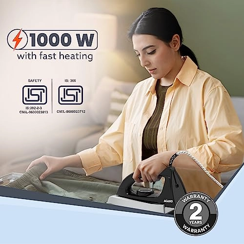 Regal Heavy Weight Electric Dry Iron - 1000W Black