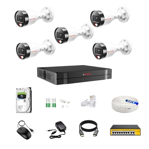 8CH AI NVR - 8MP + illumax 4MP Dual Light IP Camera - 5 Bullets + 2TB Hard Drive + 8+2 POE Switch