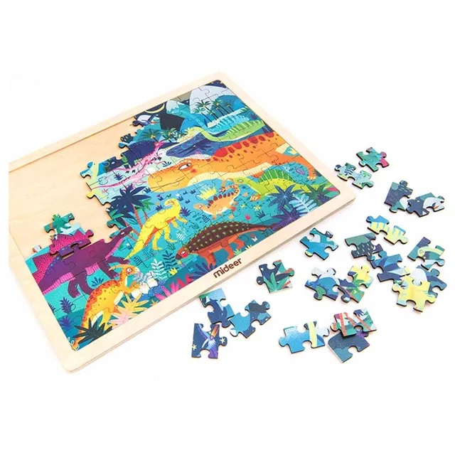 Wooden Dinosaurs Puzzle (MD3055) - 100 pcs