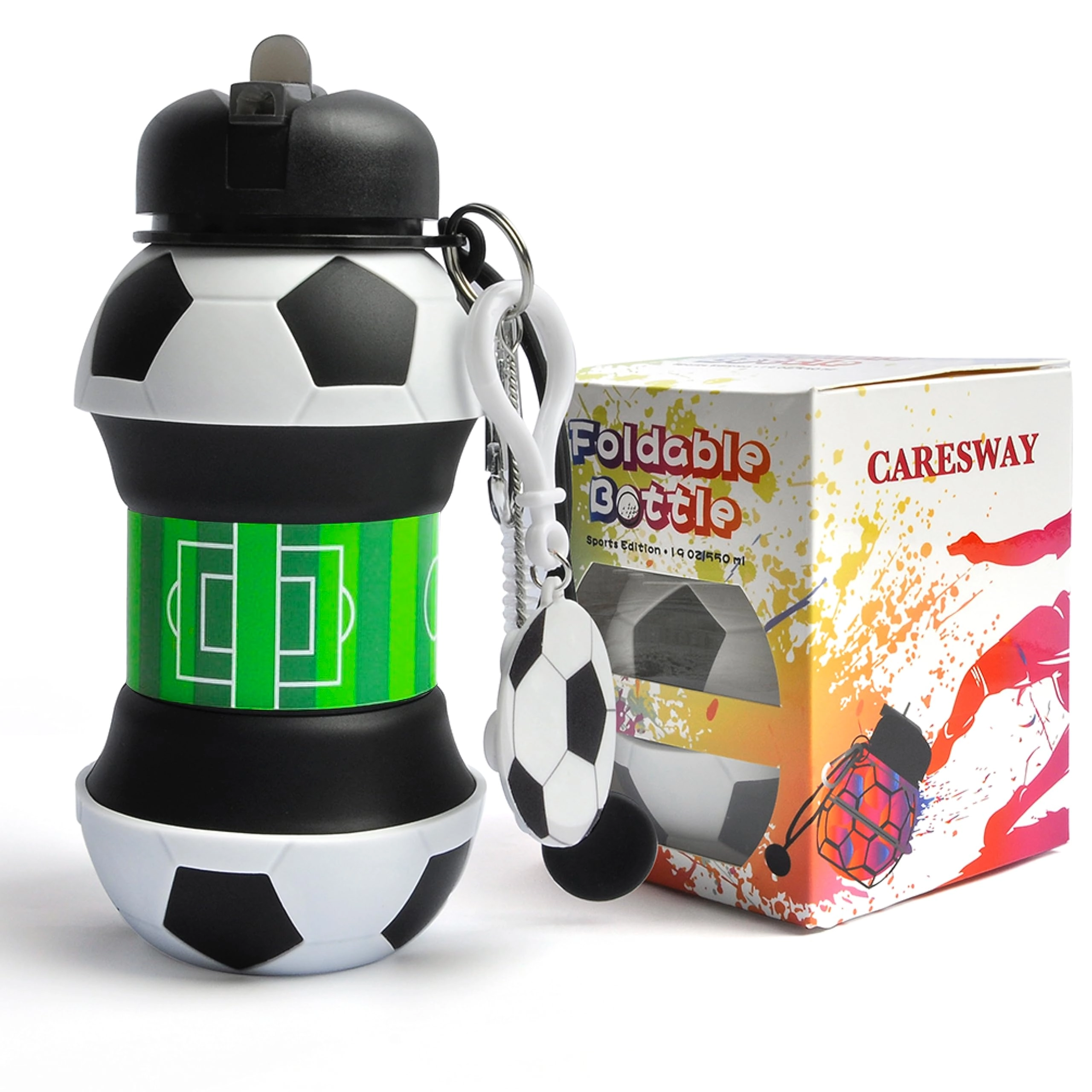 CARESWAY Football Water Bottle - 550 ml