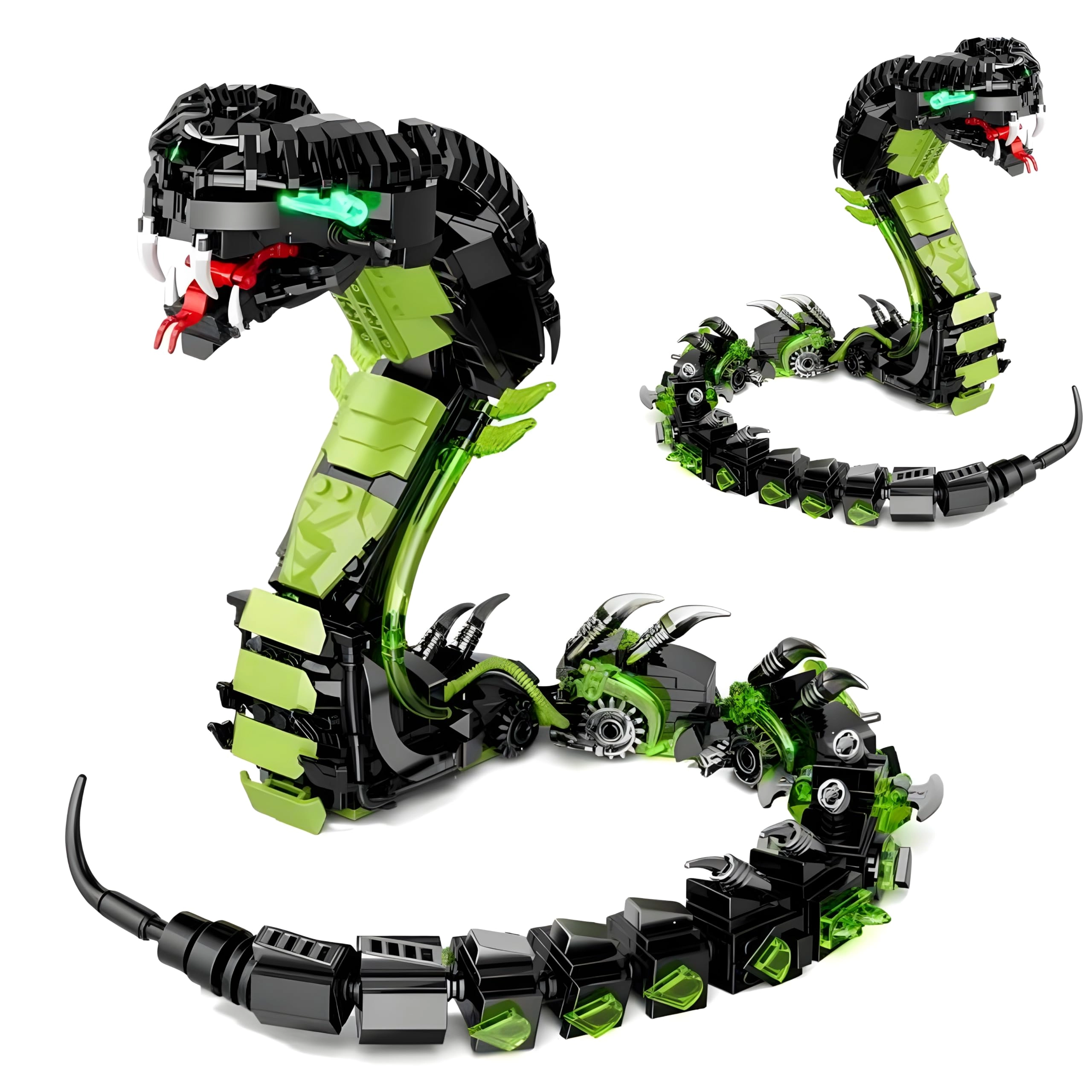 Unativer Mechanical Snake - Glowing Cobra 689 pcs