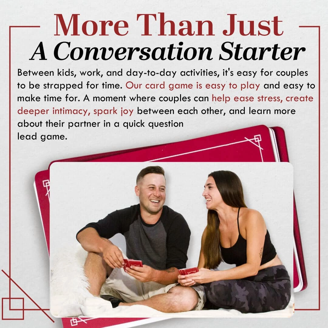Honest Conversation Starter - 100 Romantic & Deep Questions Relationship Card Game