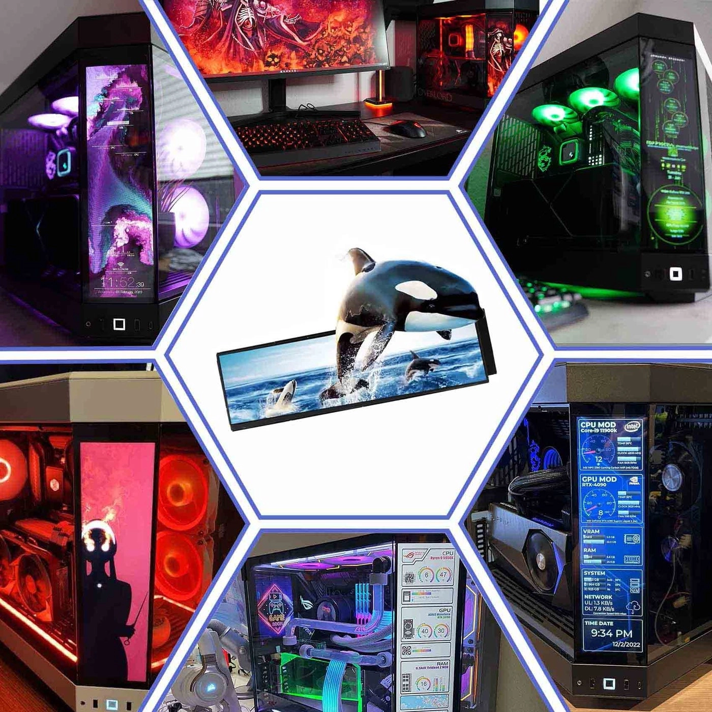 IPS LCD Screen Monitor - 1920x515 126 Inch