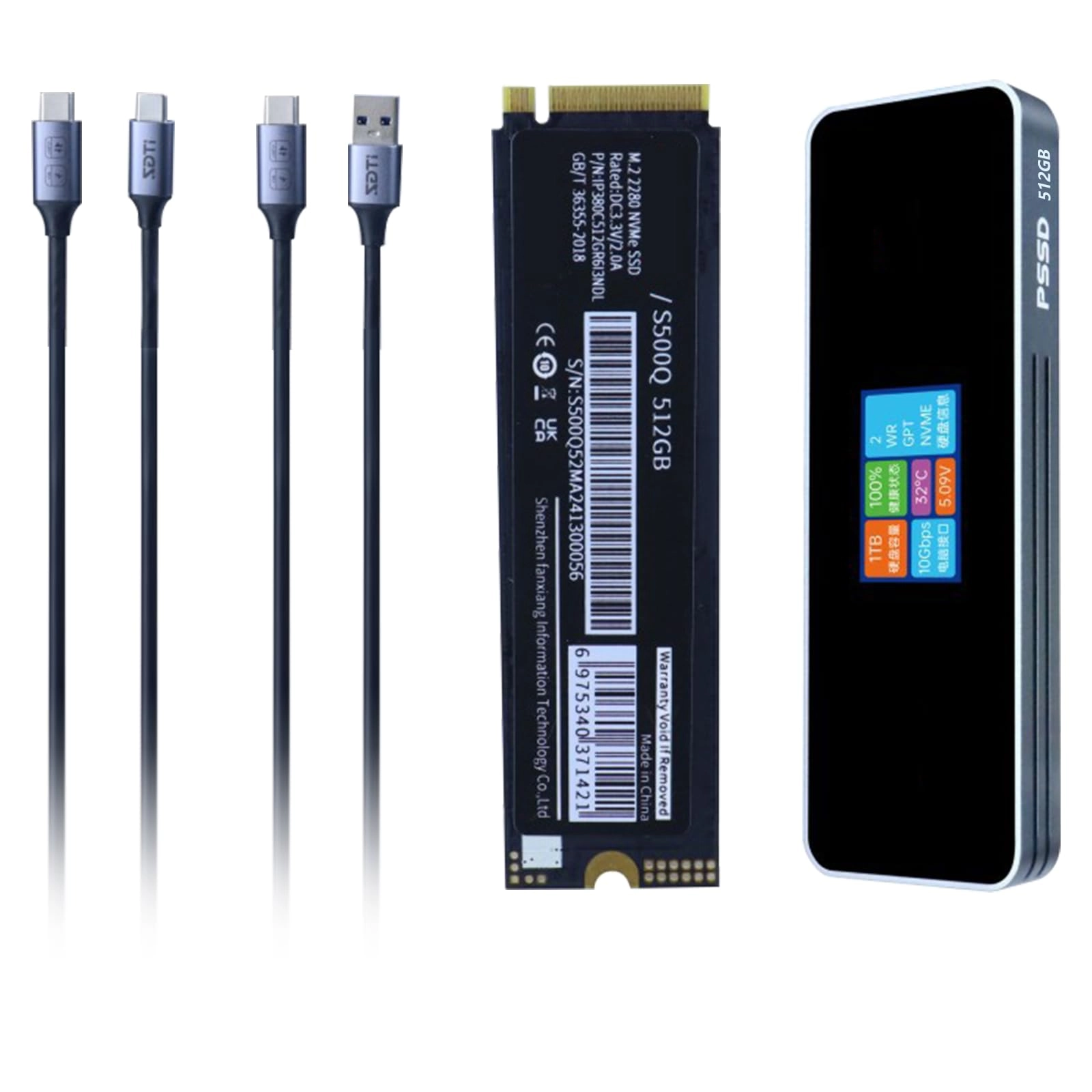 Wdbild NVMe Solid States Drives Enclosure - 512GB