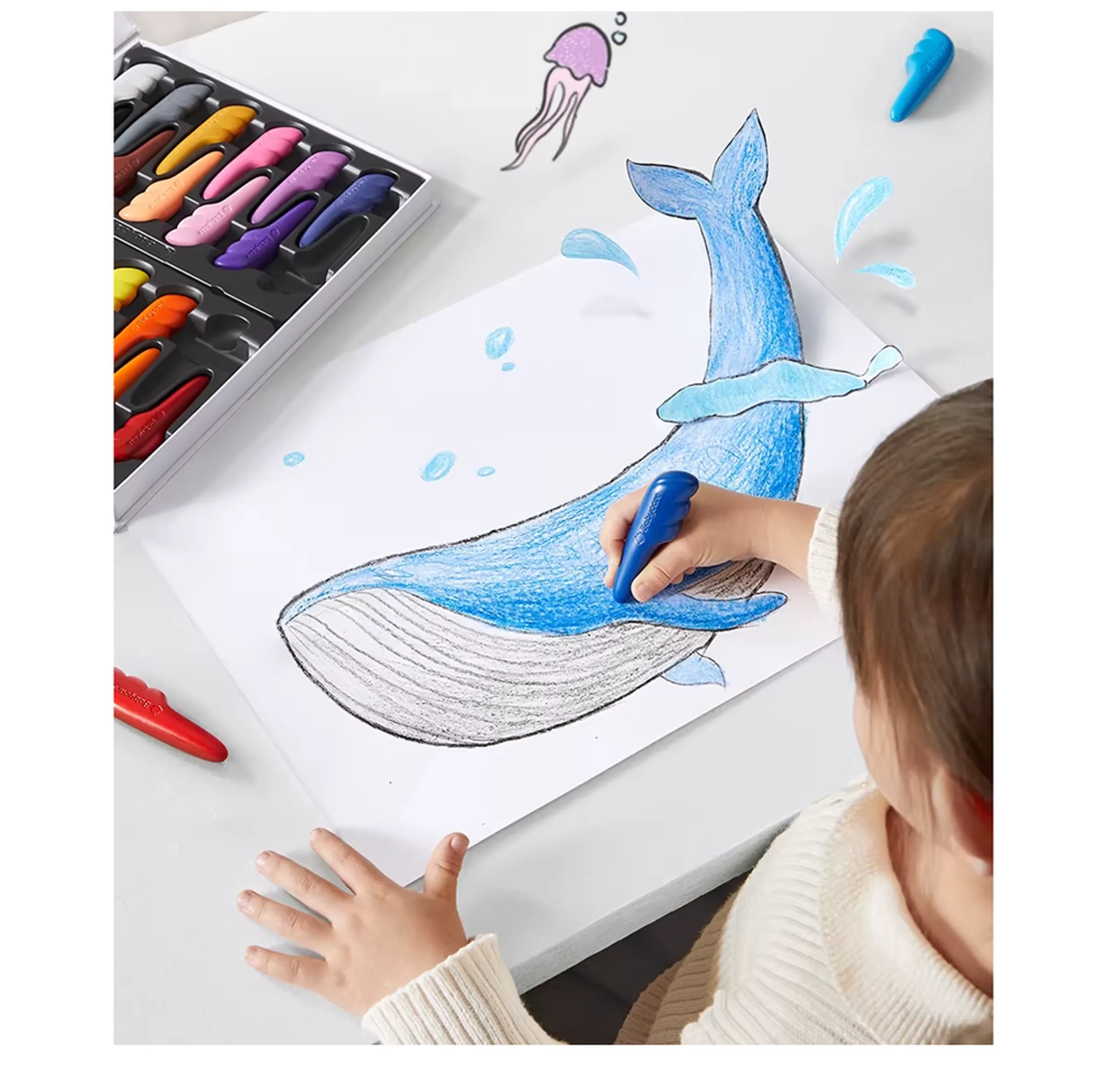 No-Dirty Feather Crayons - Beeswax Mess-Free