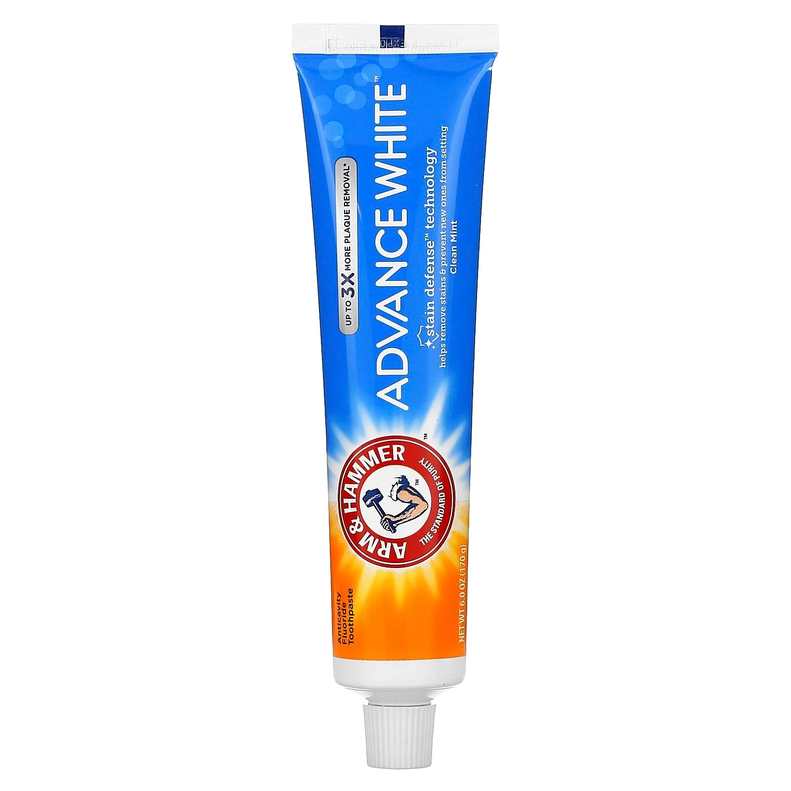 Arm & Hammer Advance White Anticavity Fluoride Clean Mint Toothpaste Adults and children 2 years and older 170 g