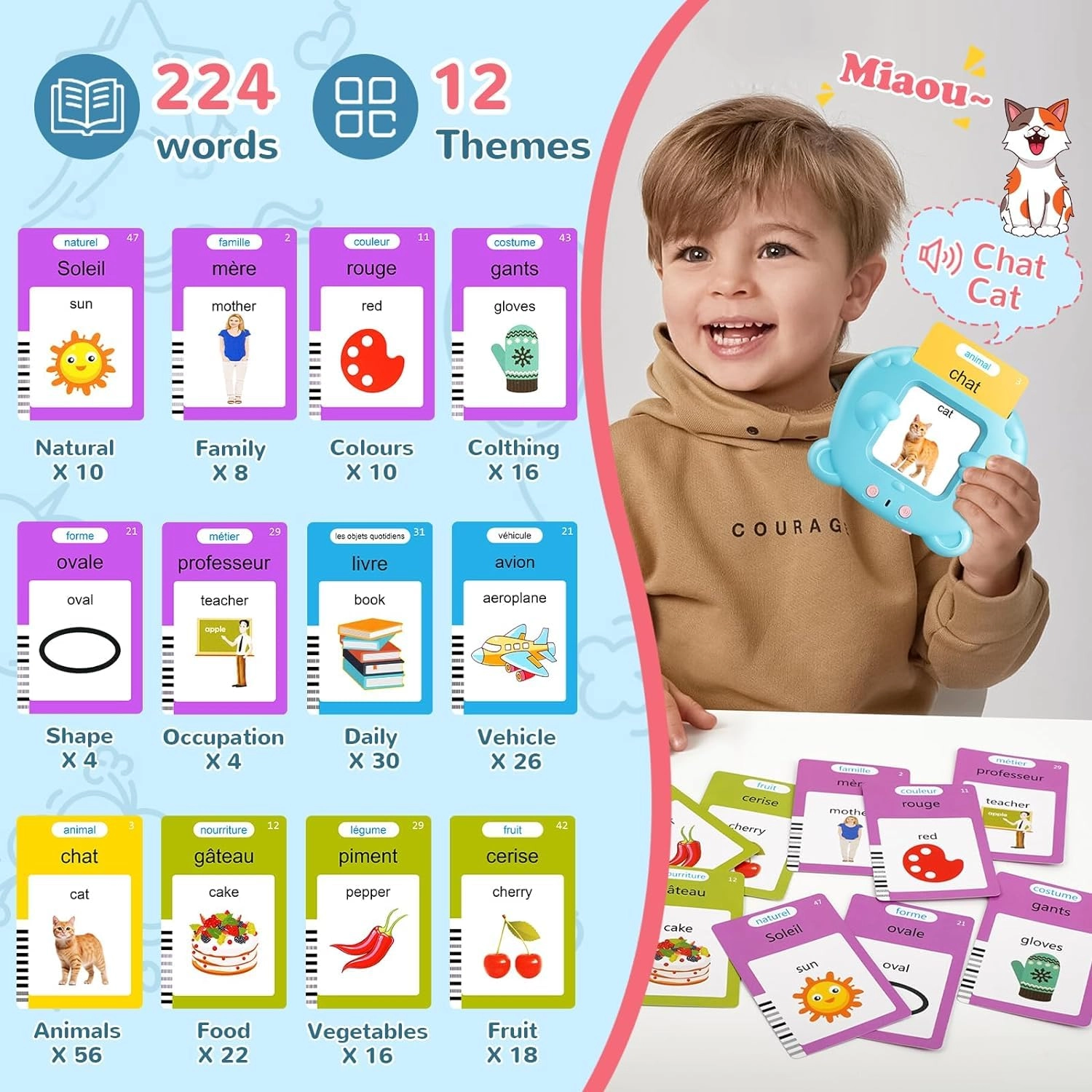 Talking Flash Card - 3+ 1 pieces