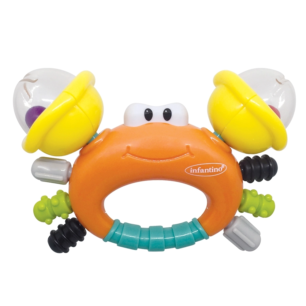 Infantino Sand Crab Rattle & Teether - Suitable for 0-18 months