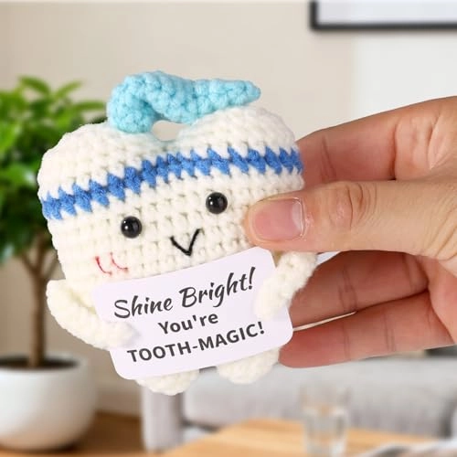 Tooth Positive Dentist 8.79 cm Crochet Plush