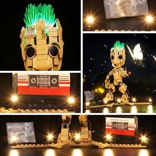 LED Lighting Kit for LEGO I am Groot 76217 - Plastic