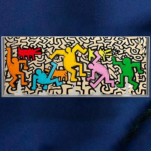 31216 Ke*ith Ha*Ring-Dancing Little Man - Clear Acrylic Display Case Transparent type