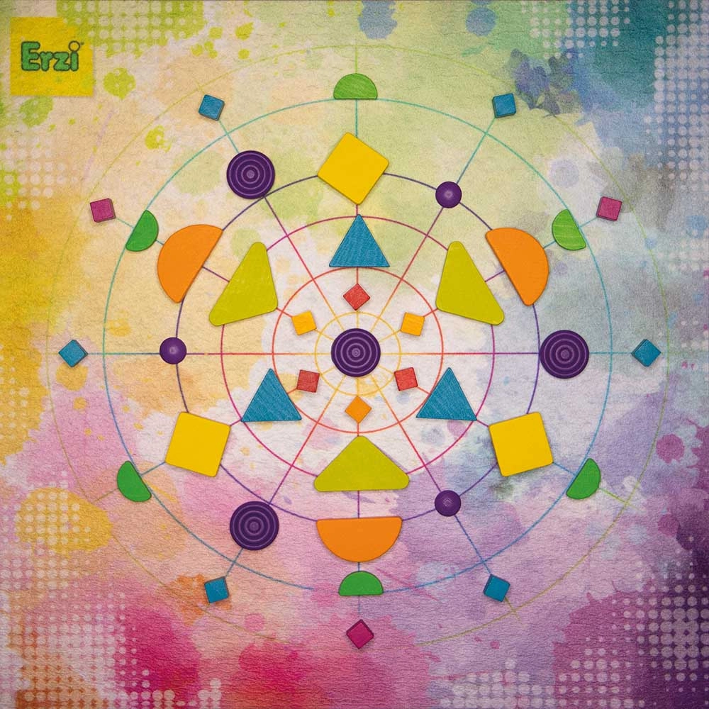 Wooden Mandalay Rainbow Toys - Suitable for 3 years and above 102 pieces