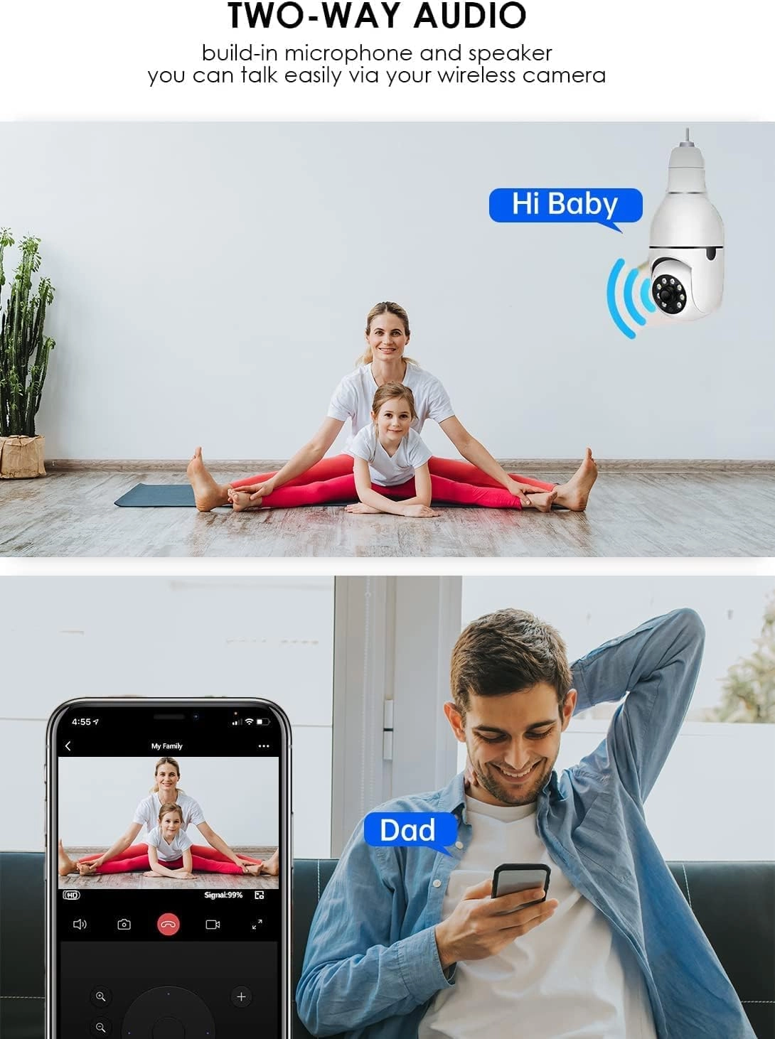 Light Bulb Camera - 1080P Pack