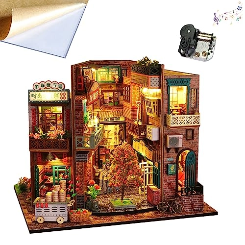 Miniature Dollhouse Kit - Mechanical Aesthetic Design 27.48 x 22.48 x 29.18 cm