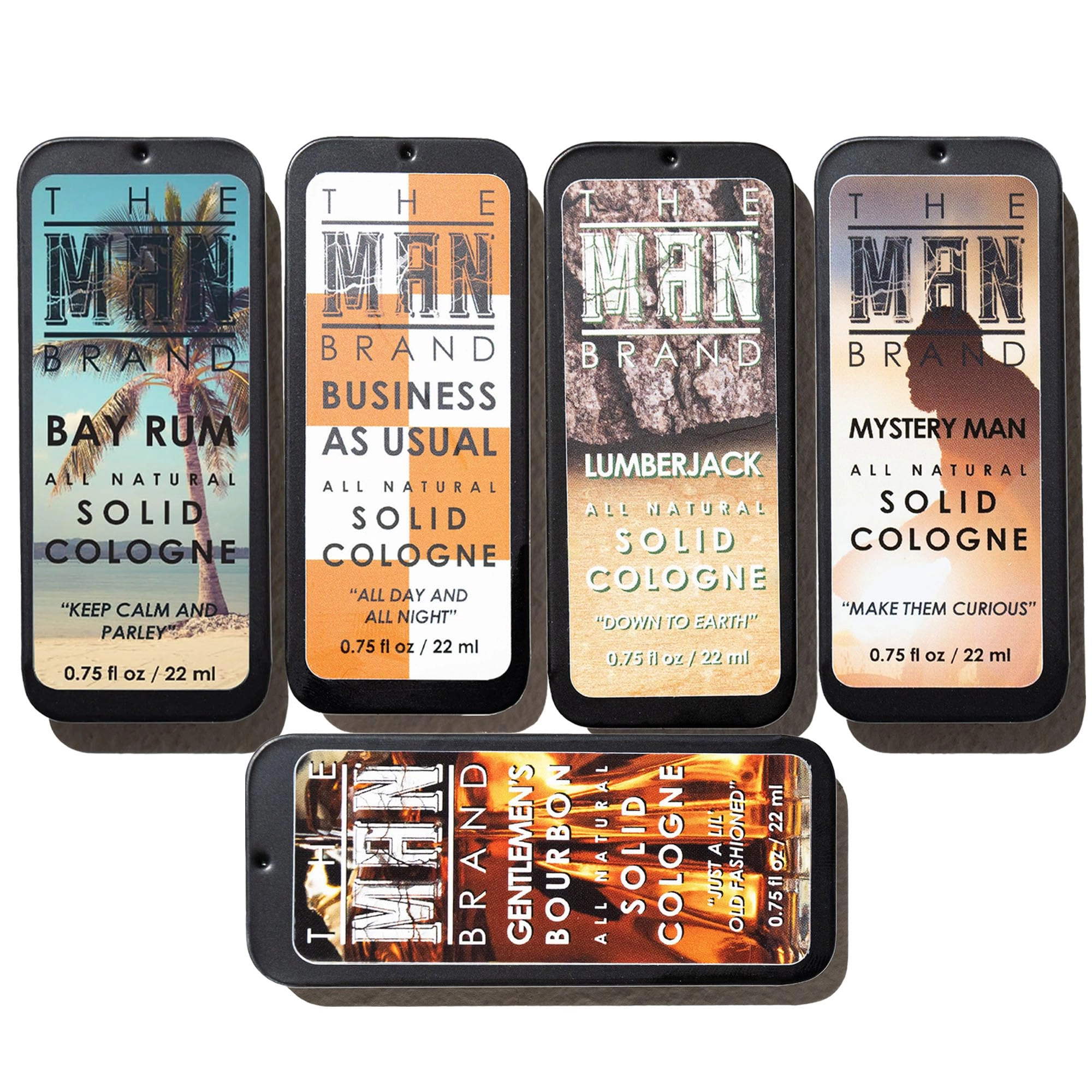 The Man Brand Solid Cologne Sampler Set - Wax 5