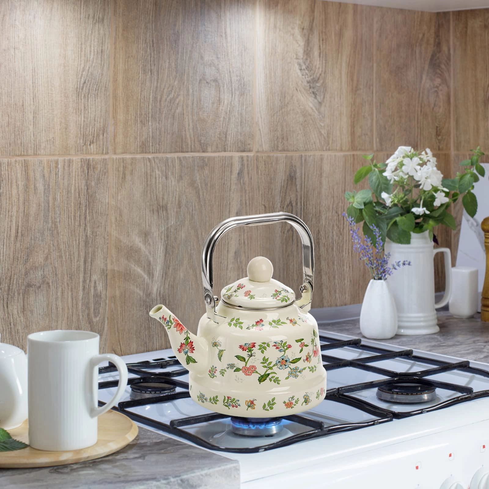 Enamel Teapot - steel 1.8 Liters