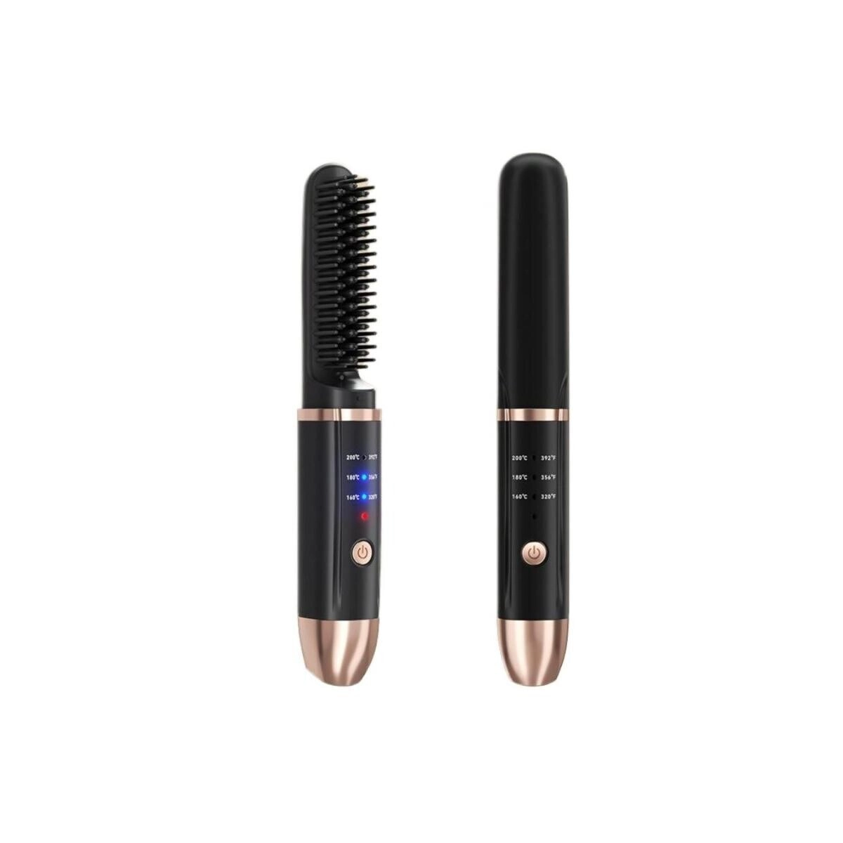 Houseline Mart Electric Hair Straightening Brush - 3 Heat Settings USB Base 21.5cm