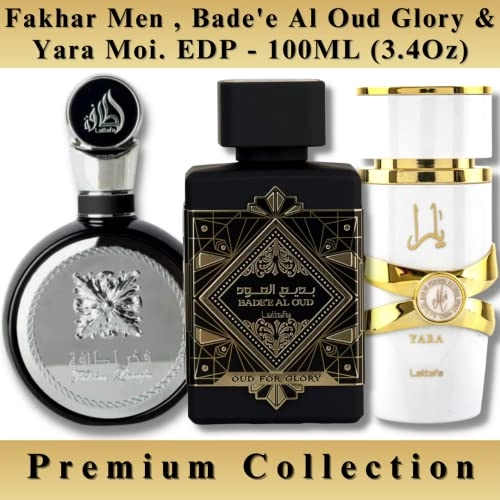 Bade'e Al Oud Oud For Glory + Fakhar for Men + Yara Moi - Eau de Parfum 3 piece(s)