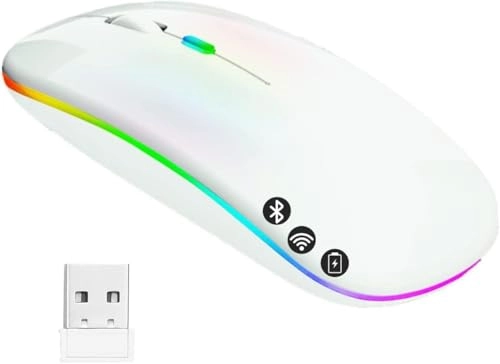 Rechargeable Ergonomic Mouse - 2.4GHz Wireless Bluetooth USB