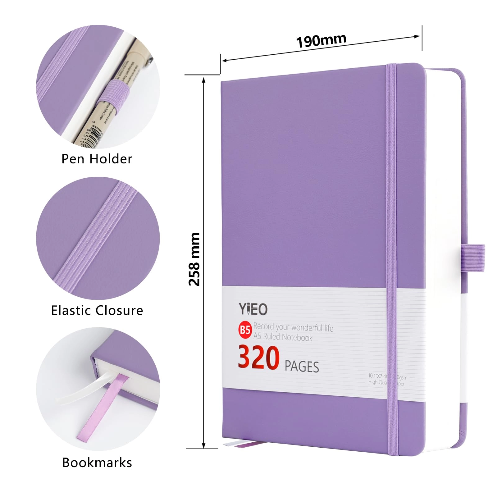 Notebook B5 Hardcover - Lined 320 Pages