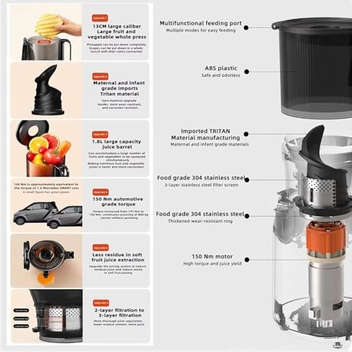 Slow Juicer - 300W 1.8L