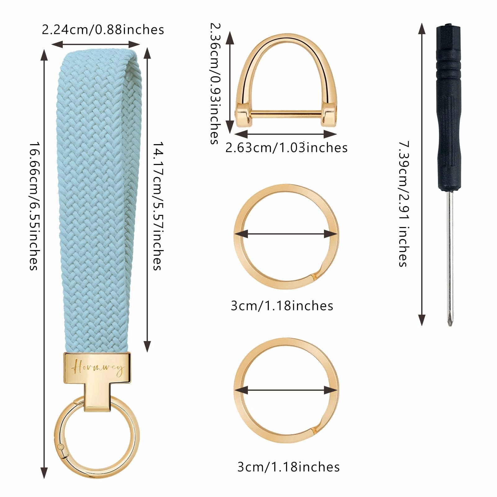 Elastic Wristlet Keychain - Fun