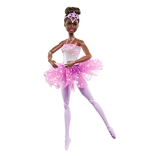 Magical Ballerina Doll - Black Hair Purple Tutu Light-Up Feature