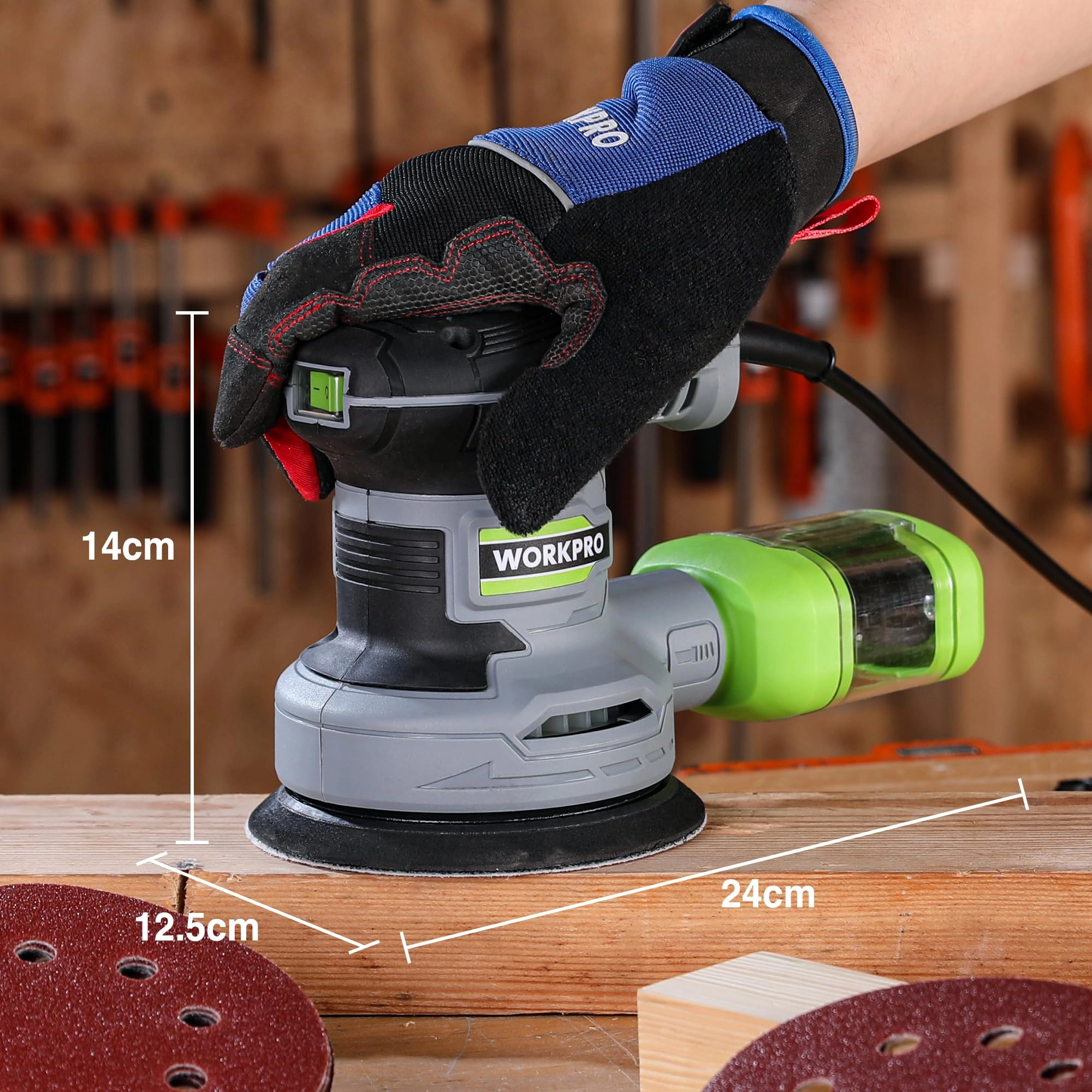 Orbital Sander - 300 W 125 mm 13000 RPM