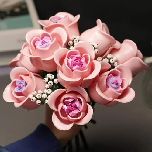 Toy Building Set - Pink Flowers 1 pcs
