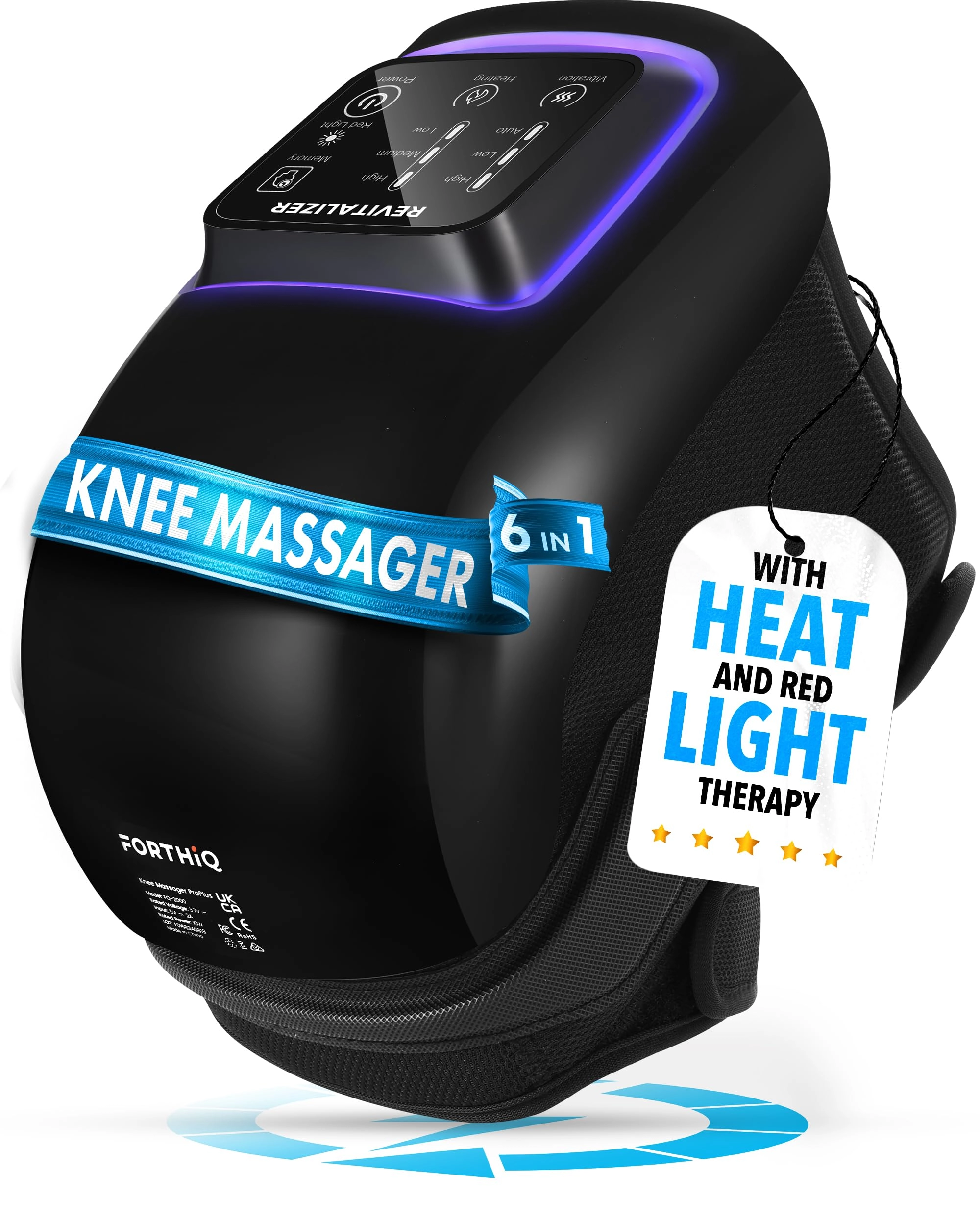 FORTHiQ Knee Massager Pro+ - 6-in-1 Heat Red Light