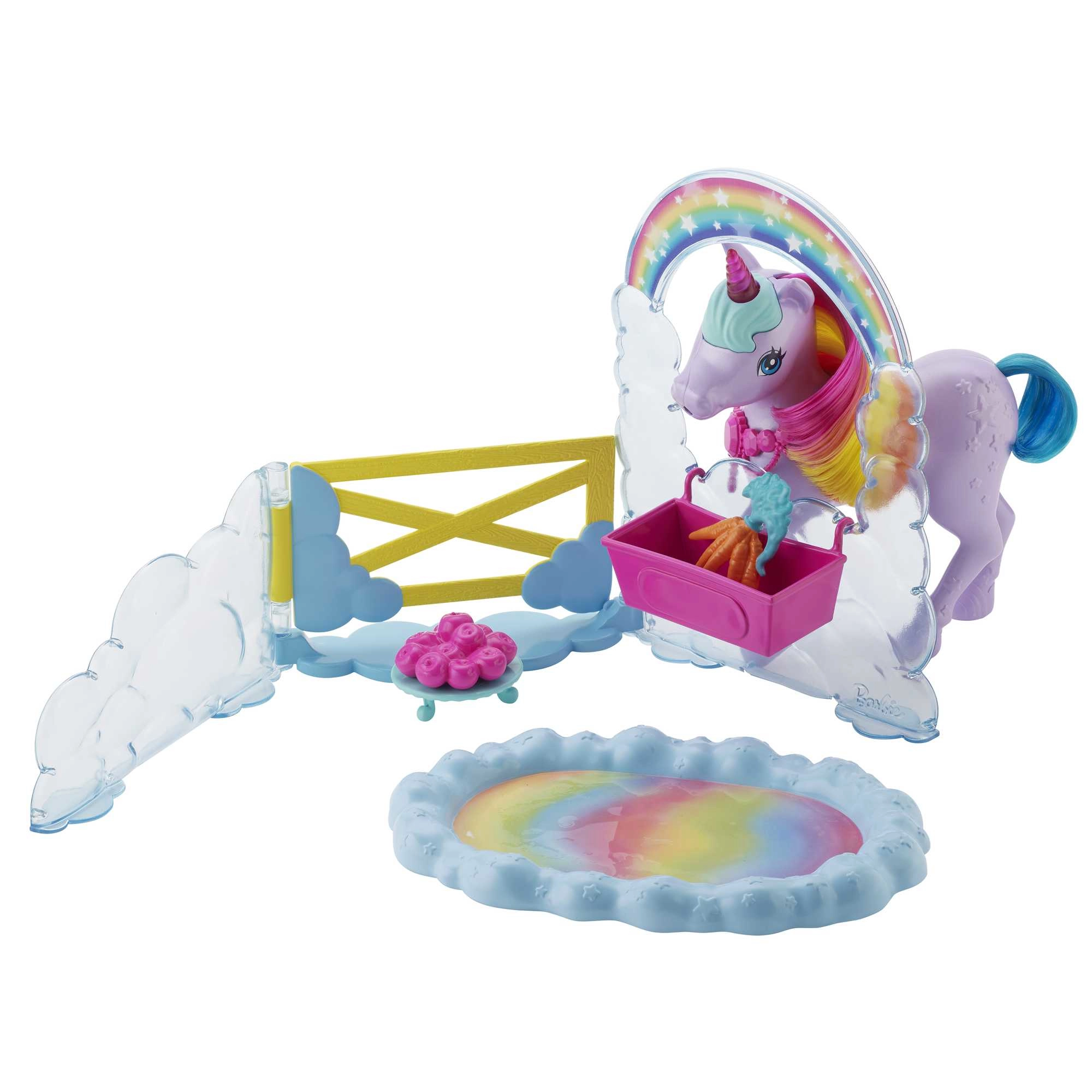 Barbie Dreamtopia Magical Lights Unicorn - Rainbow Mane Lights & Sounds Ages 3+