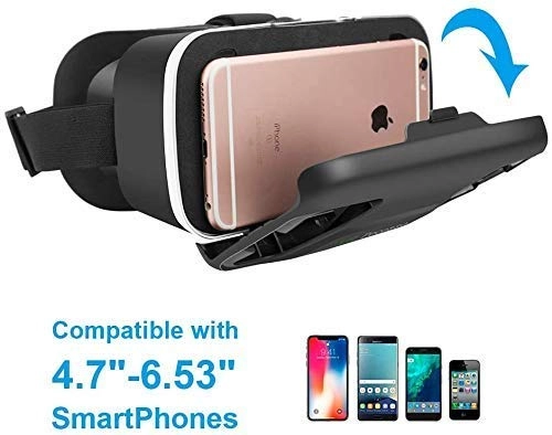 3D Virtual Reality Headset - Focal Distance Adjustable Compatible with All Smartphones