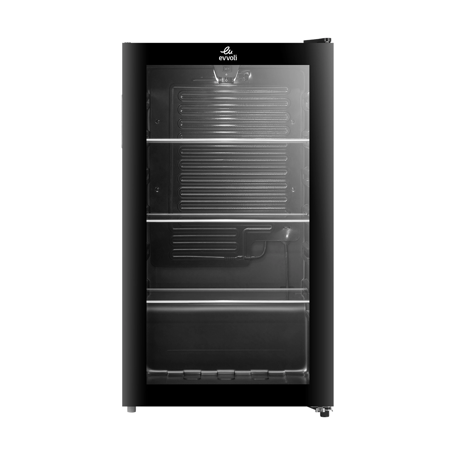 evvoli Beverage Cooler - 99L See-through Glass Door