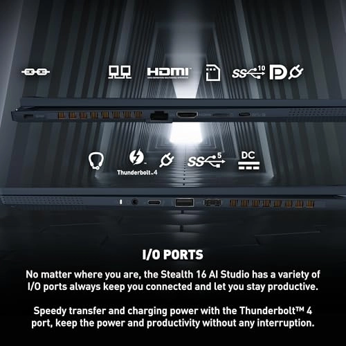 Stealth 16 AI Studio STEALTH16A1036 - 16'' Core Ultra 9-185H 64GB DDR5 1TB NVMe SSD
