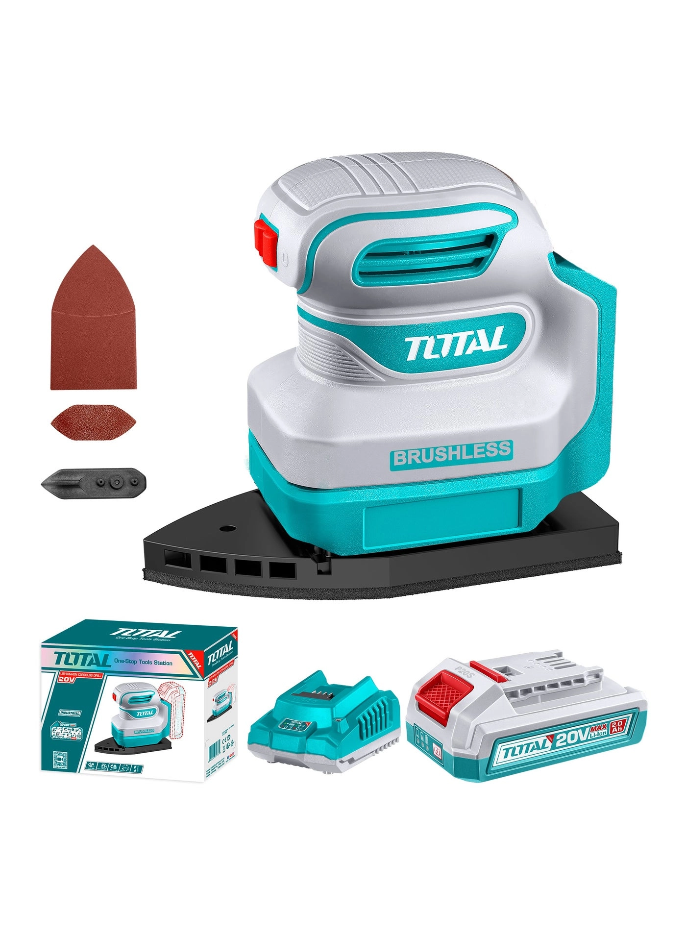 Brushless Cordless Sheet Sander - 20V 1/4 Sheet 12000RPM