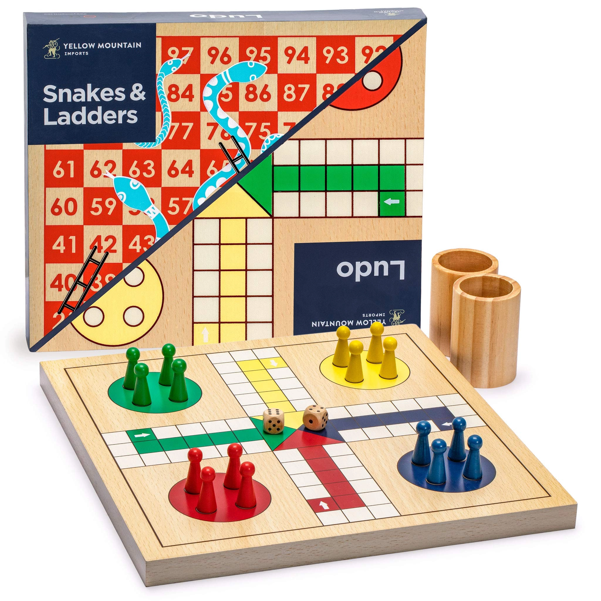 Snakes and Ladders - Wooden Reversible
