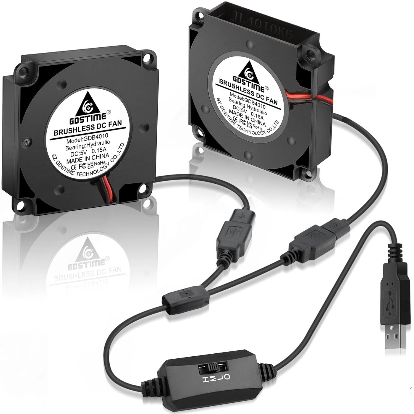 GDSTIME USB Blower Fan - 2Pcs 40mm