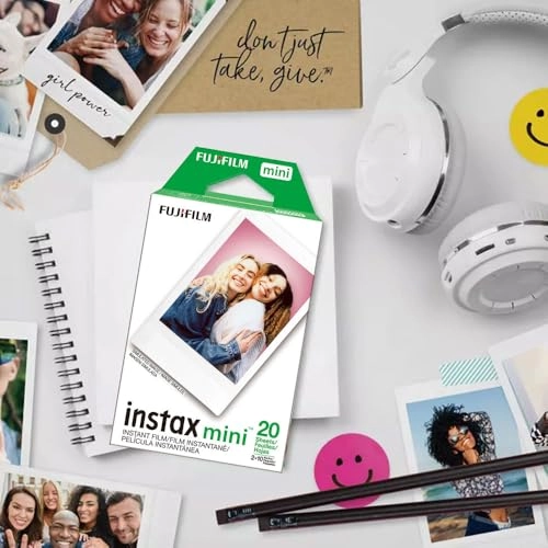 Instax Mini Instant Film - 40 Sheets + 6AVE Microfiber Cleaning Cloth
