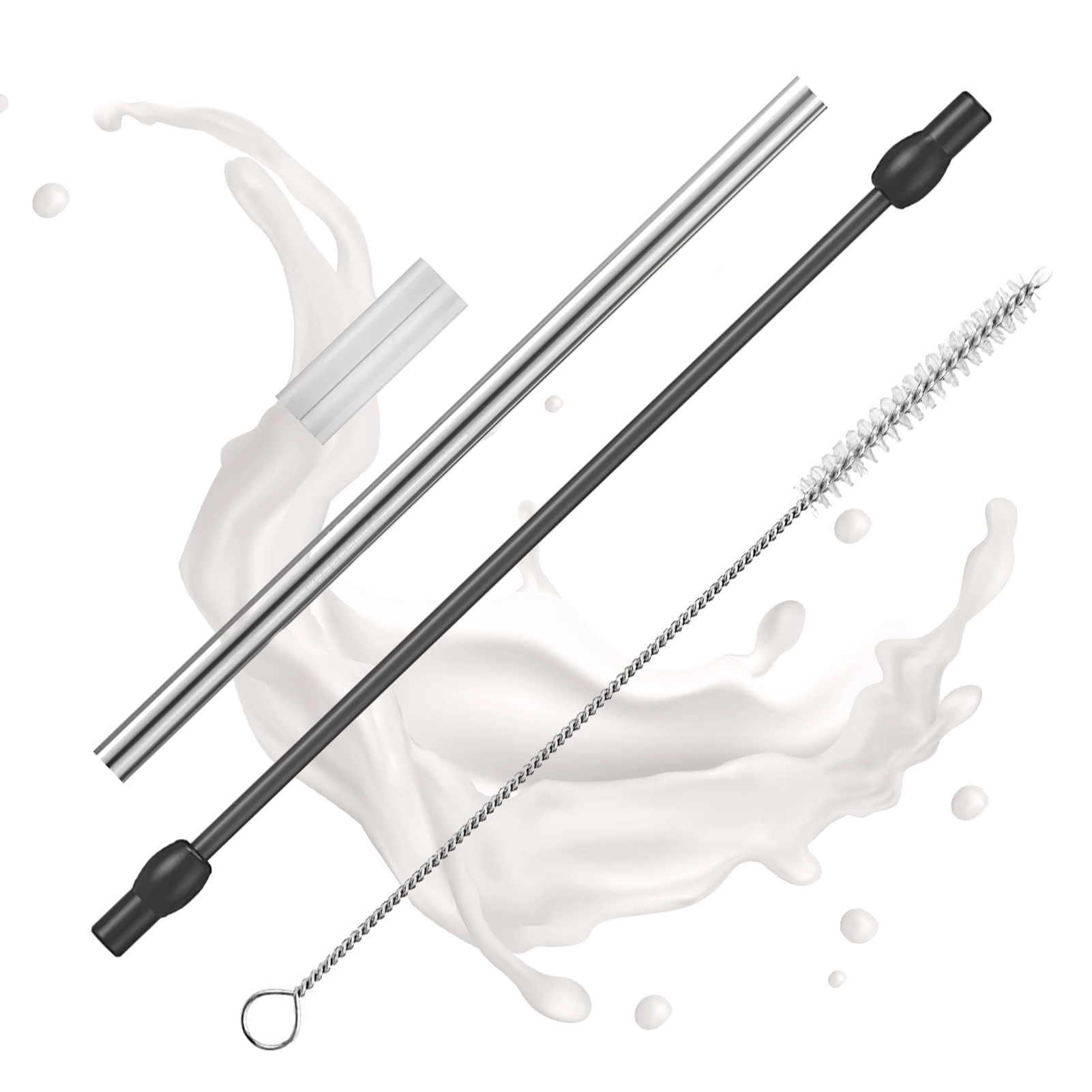 ZoeWei Milk Hose - EQ6 compatible + Stainless Steel Milk Tube - 304 Stainless Steel + Cleaning Brush